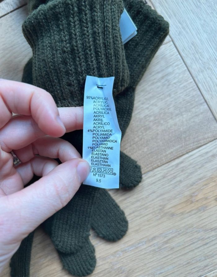Gants élastiques kakis Unisexes - T.9,5 - photo numéro 3
