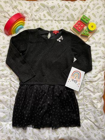 robe manches longues noir à paillettes 8 ans tissaia