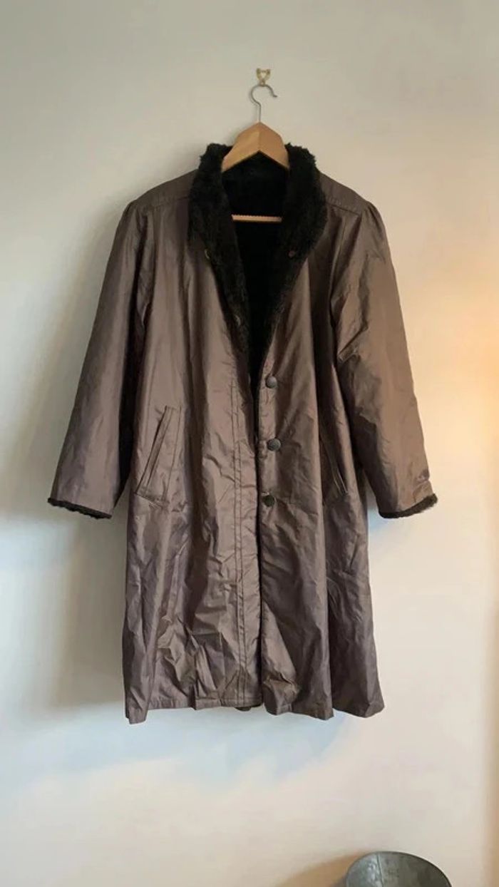 Manteau long en fourrure synthétique vintage - photo numéro 3
