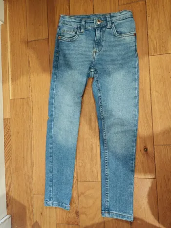 Jean slim bleu Zara Kids fille 👖 7 ans, confort et style casual