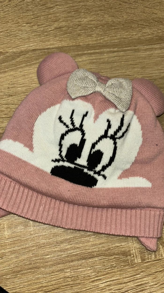 Bonnet Disney Minnie bébé 3/6 mois en très bon état