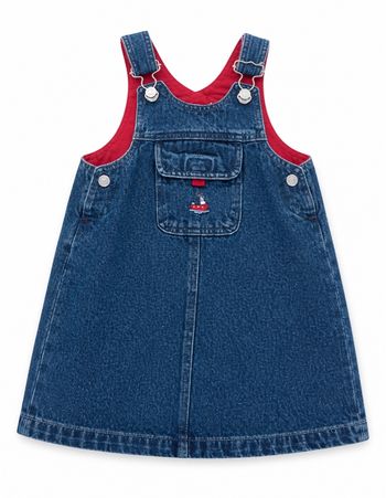 Robe salopette bébé fille en jean