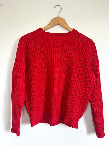 Pull en maille col rond Jennyfer rouge