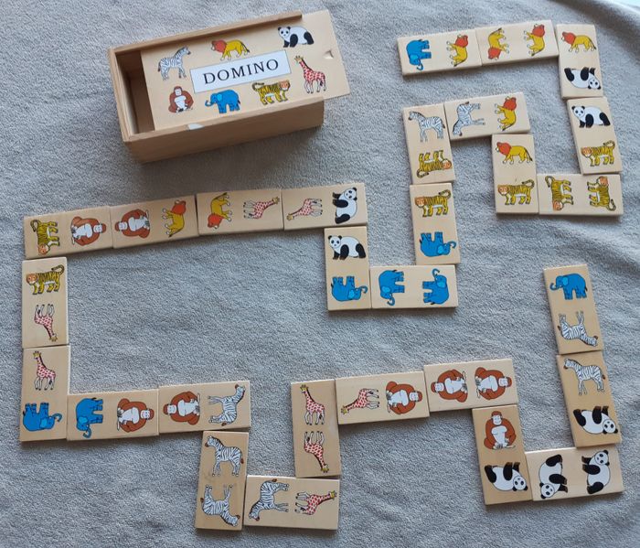 Jeu complet de dominos animaux en bois - photo numéro 5
