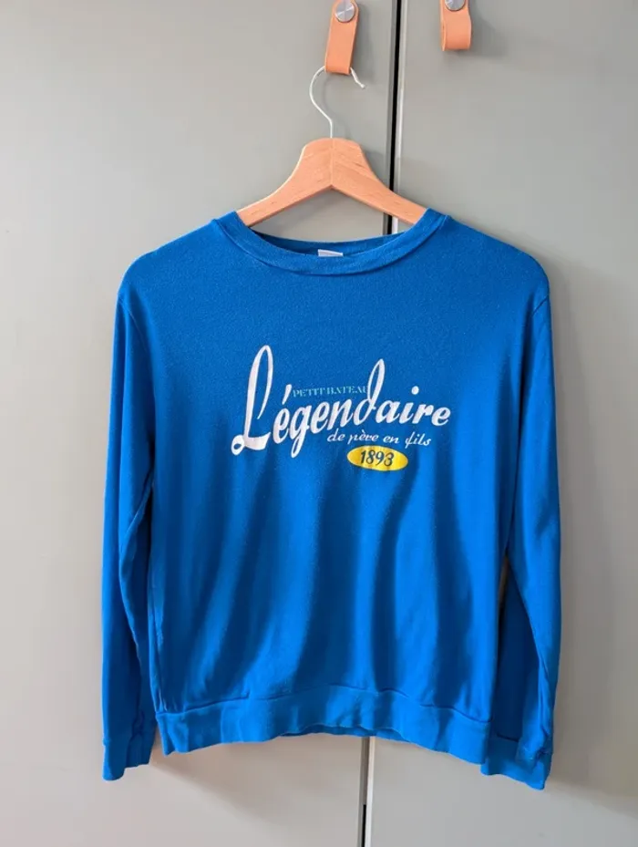 Sweat fin bleu électrique