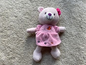 Doudou peluche ours rose Pommette 🌻