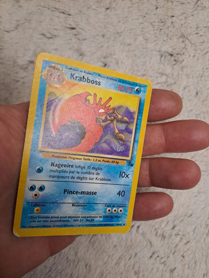 Carte Pokémon Krabboss 38/62 Set de base Fossile ed2 Wizards Fr - photo numéro 3