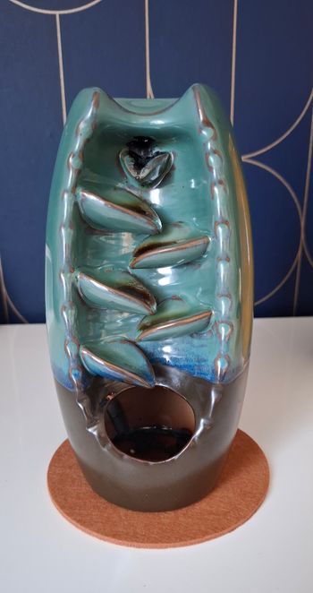 diffuseur d'encens bleu vert 
