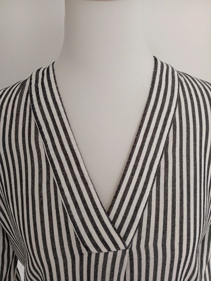 Karl Marc John- chemise à rayures taille S | noir et blanc - photo numéro 5