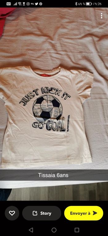 T-shirt foot ballon