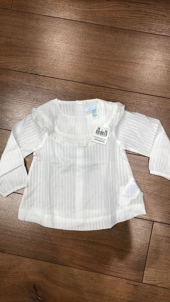 Chemise obaibi blanche argentée