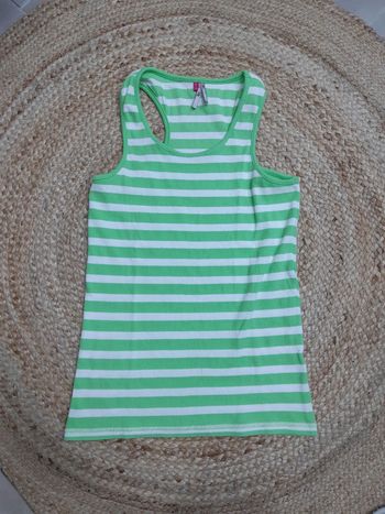 Débardeur vert et blanc Orchestra 12 ans