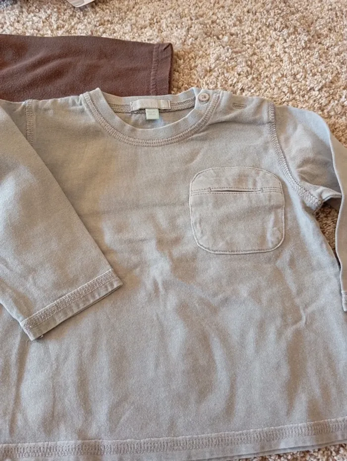 3 t-shirt ML 3 mois - photo numéro 3