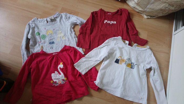 Lot t-shirts manches longues 18 mois