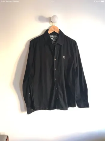 Chemise noire à carreaux ton sur ton Oxbow taille L