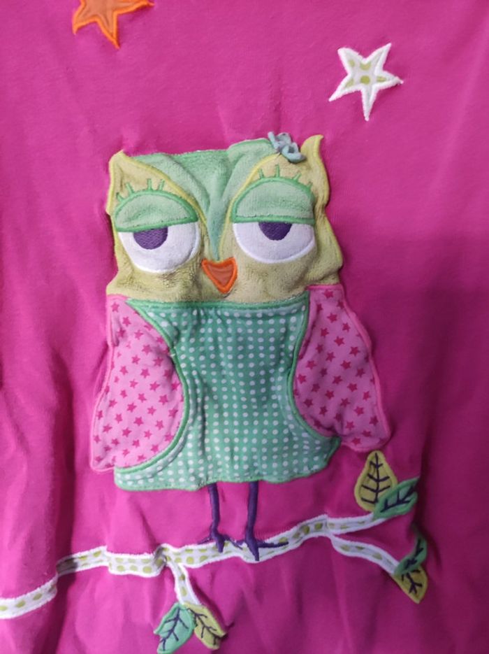 Chemise de nuit rose hibou / Du pareil au même - 4 ans - photo numéro 2