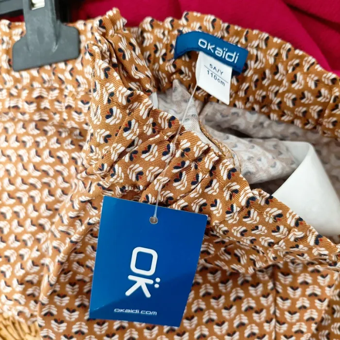 Pantalon fluide fille imprimé graphique Okaïdi – taille 110 cm – 5 ans – Neuf A1320 - photo numéro 9