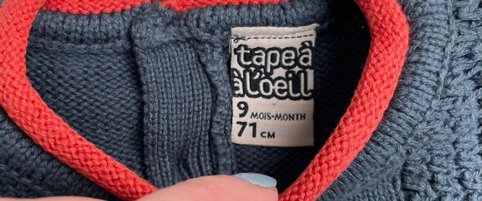 Pull garçon 9/12 mois, tape à l'œil - photo numéro 2