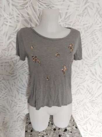 Joli haut crop top femme taille M/L 38 40 marque Promod