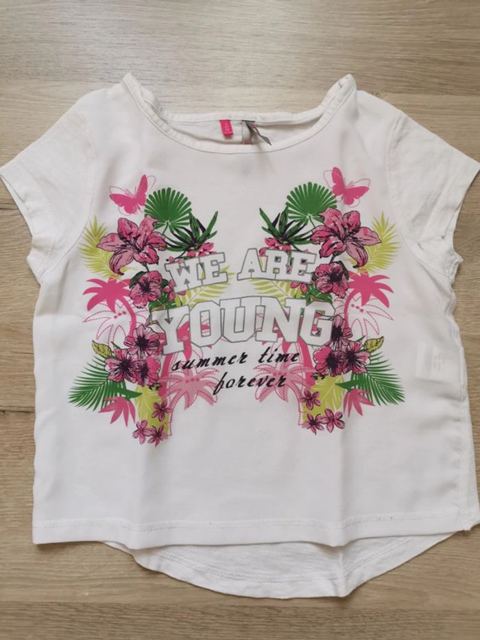 Tee-shirt manches courtes bi matière