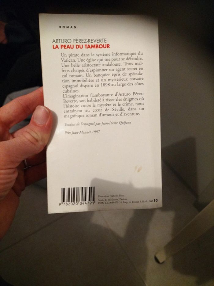 Arturo Perez-Reverte "La Peau du tambour" 1997 - photo numéro 3