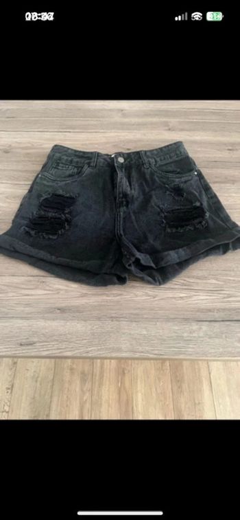 Short en jean noir Taille L