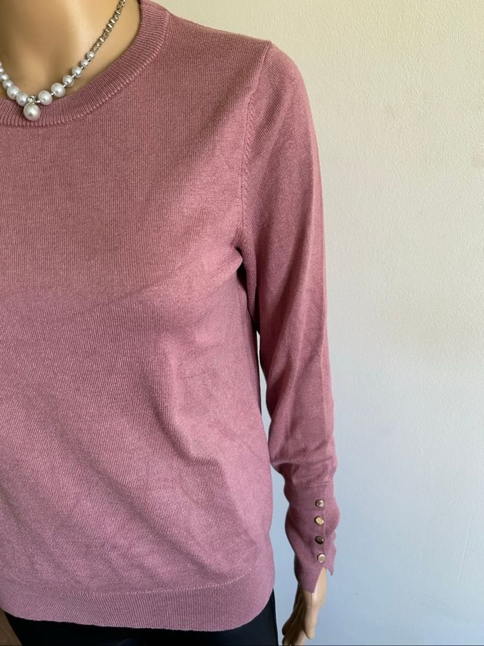 Pull rose à manches longues Manoukian taille L TBE - photo numéro 4