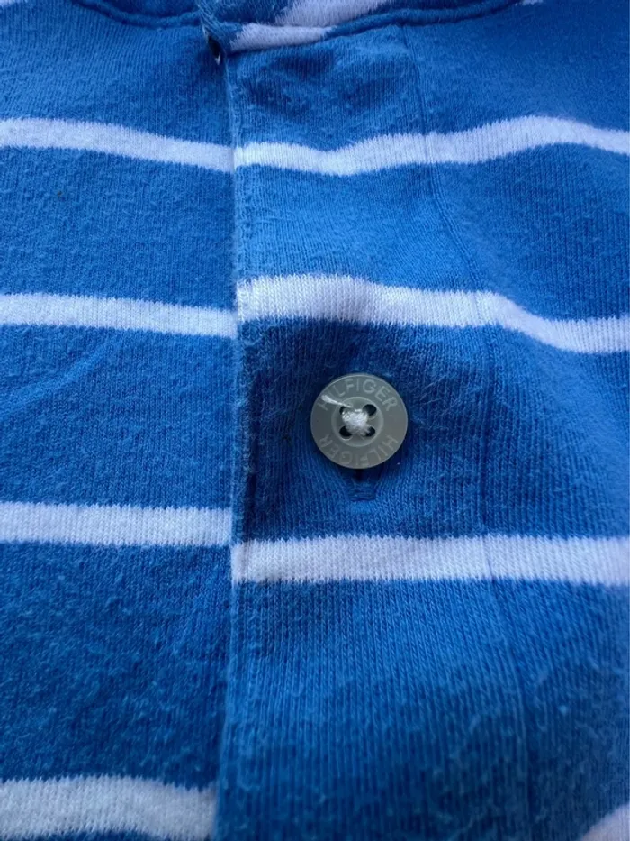 Polo tommy Hilfiger bleu rayé taille L - photo numéro 5