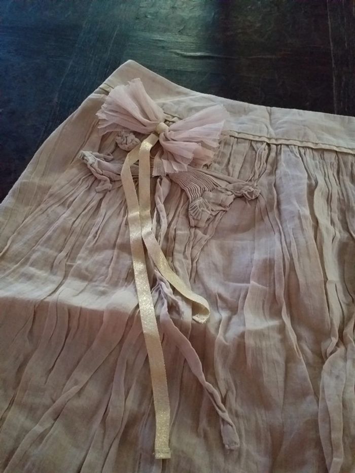 Superbe jupe beige dorée 40 promod - photo numéro 2