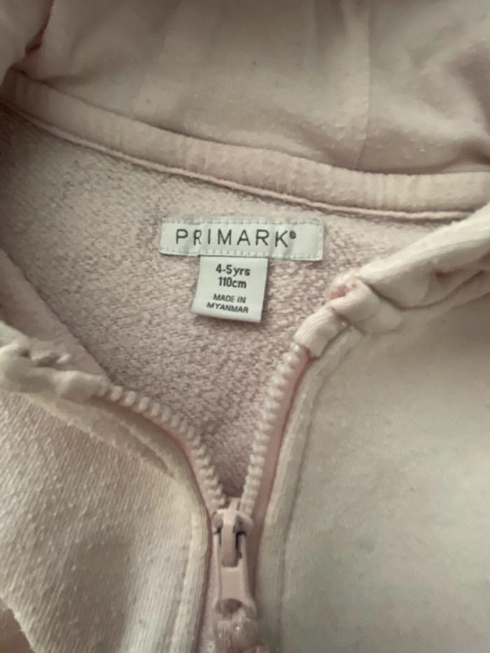 Veste à capuche rose pâle Primark- 4/5 ans - photo numéro 2
