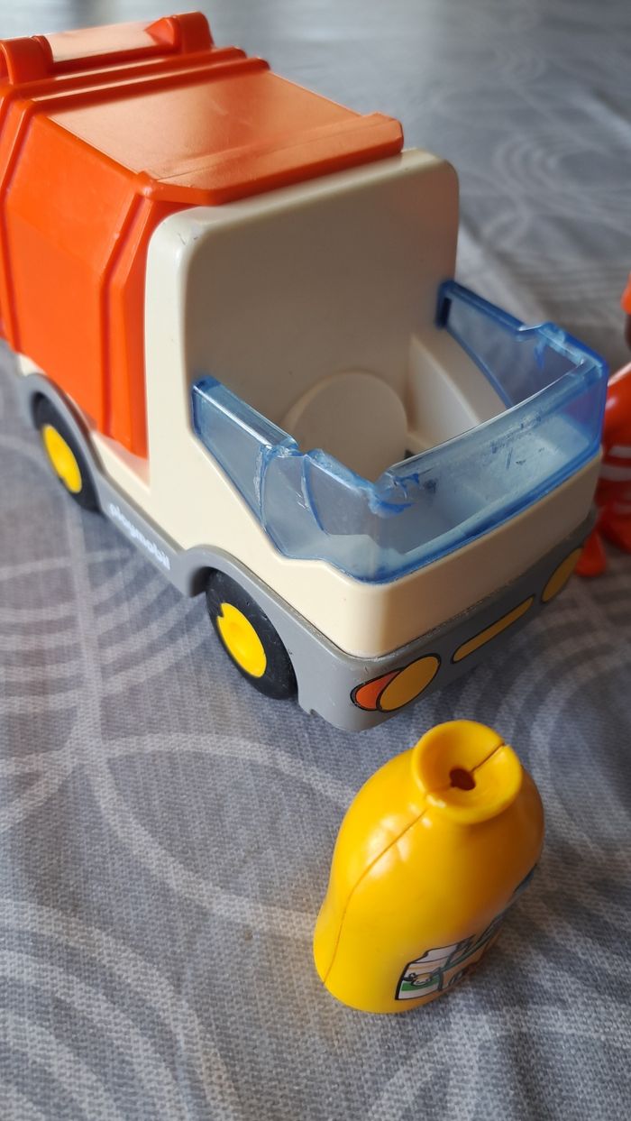 Playmobil 1,2,3 camion poubelle - photo numéro 2