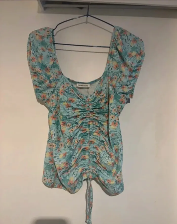 Top fleuri froncé Cache Cache – taille M
