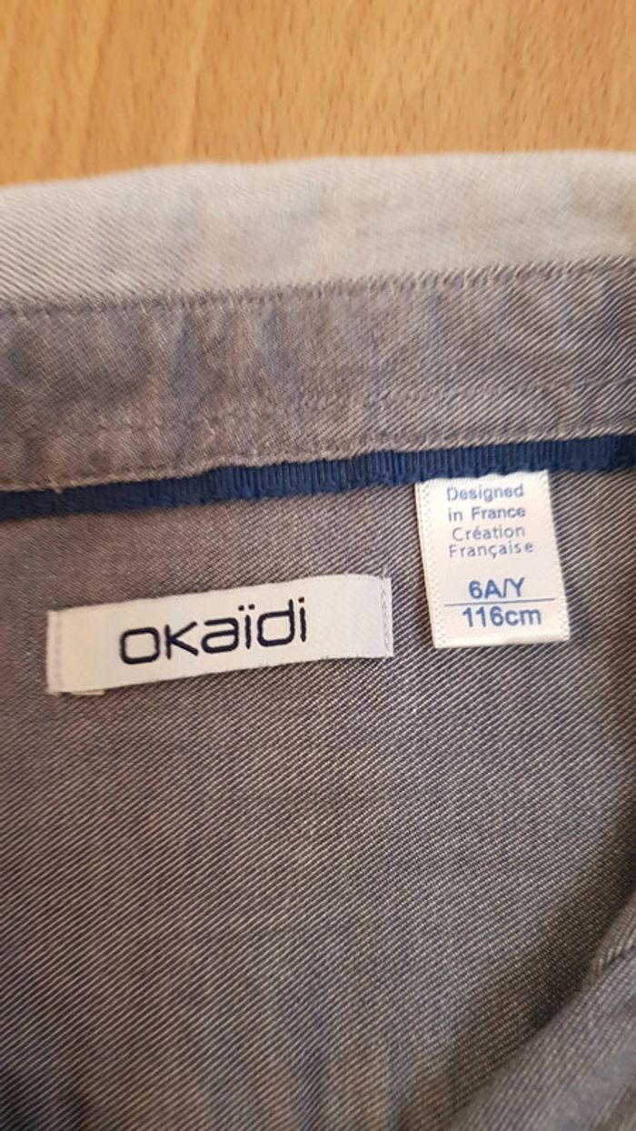 Chemise gris clair 6 ans - photo numéro 4