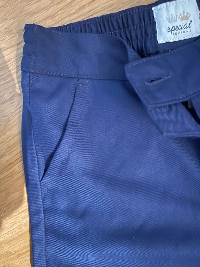 Pantalon à pince bleu 4 ans - photo numéro 3