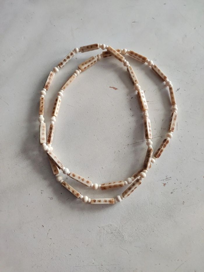 Sautoir couleur ivoire vintage - photo numéro 4