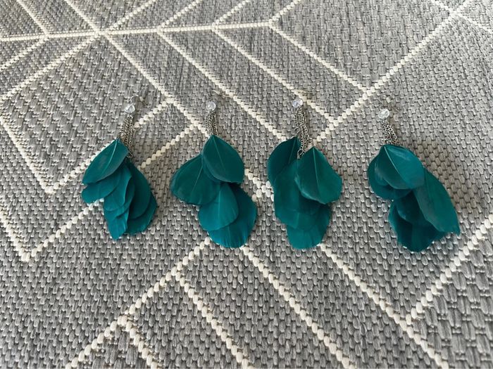 Lots boucles oreilles plumes - photo numéro 2