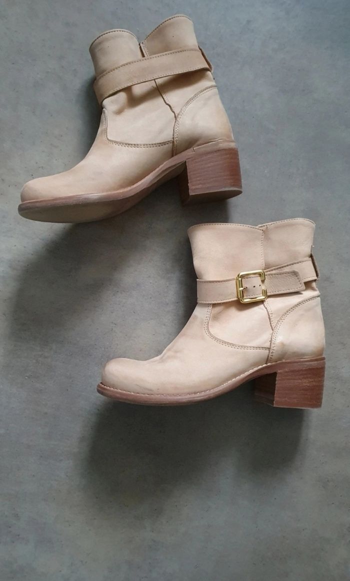 Bottine cuir  véritable - photo numéro 6