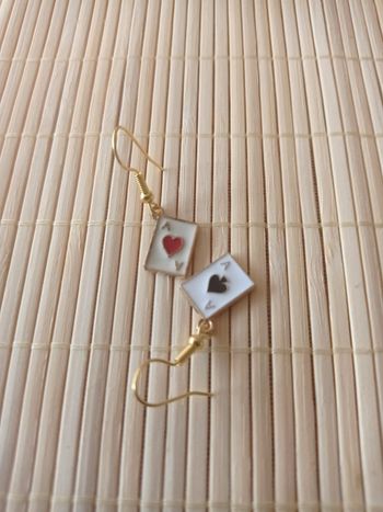 Boucles d'oreilles jeux de cartes