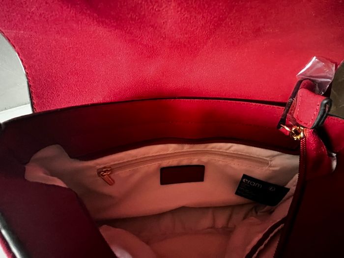 sac rouge suédine ANDRÉ - photo numéro 3