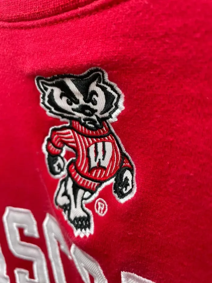 Campus Heritage Red Sweater NCAA Wisconsin Badgers Mens M - photo numéro 3
