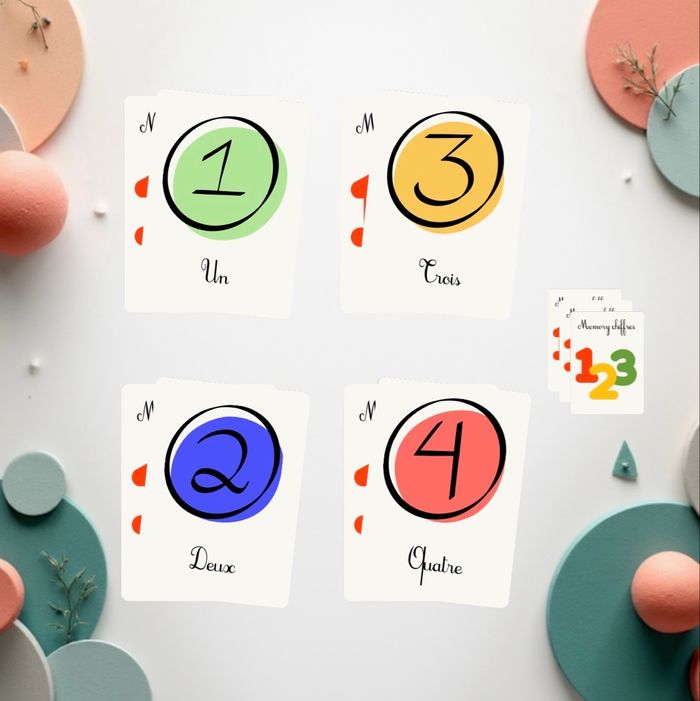 Jeu memory chiffre