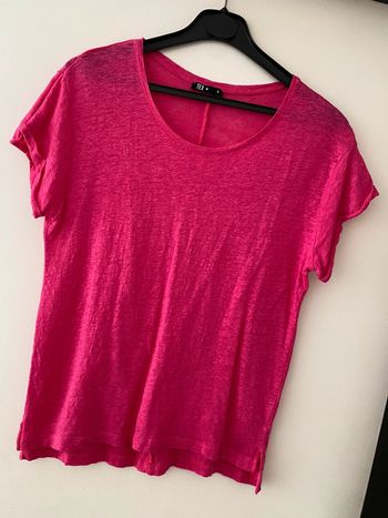 T-shirt femme lin rose Tex 36