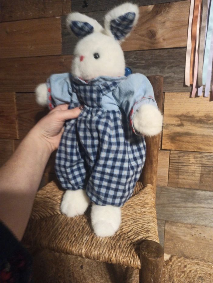 Peluche lapin vintage Jacadi tbe - photo numéro 7