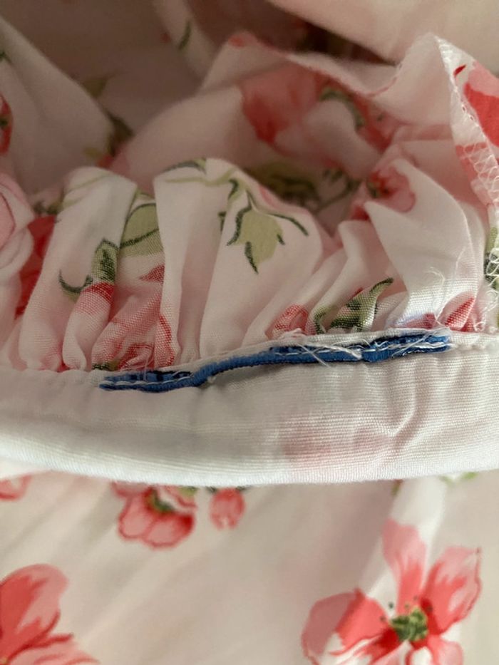 Robe d’été blanche avec fleurs rose et vertes taille 34 - photo numéro 19
