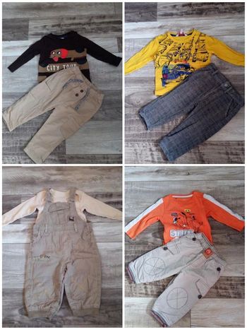 Lot ensembles garçon taille 12 mois