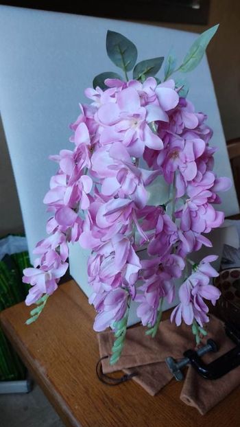 fleur de glycine tissus parme décoration