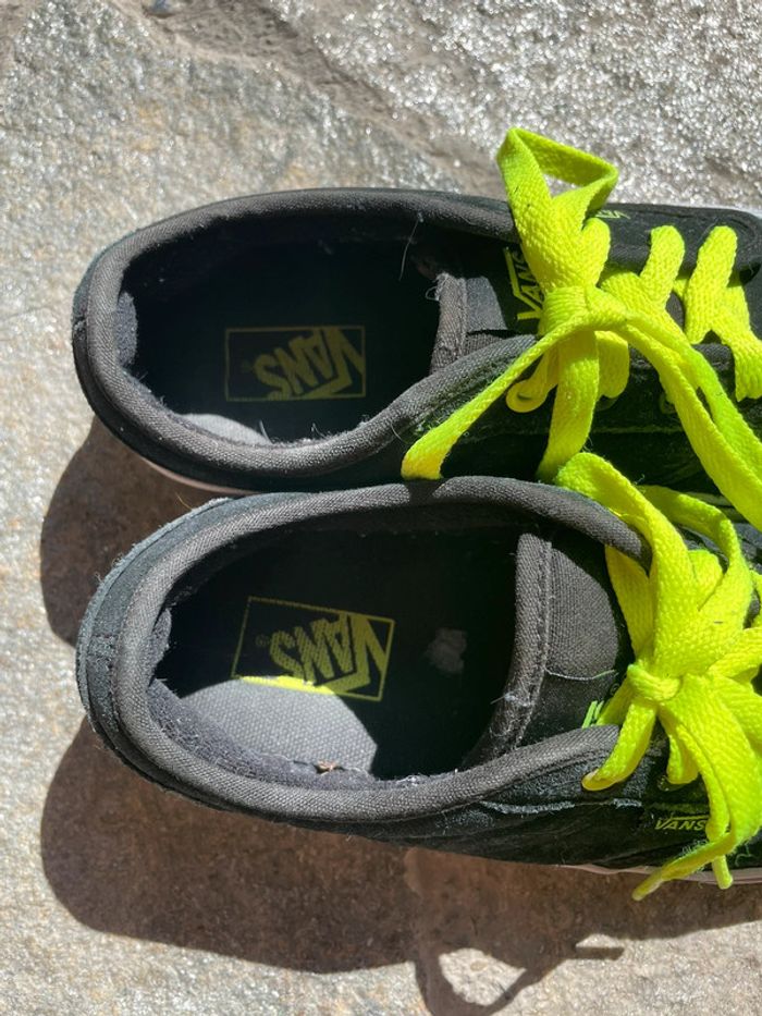 Chaussures, garçon, vans 33 noir et jaune fluo - photo numéro 5