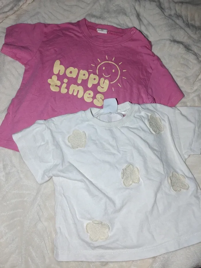 Lot de 2 tee shirt 86cm 2 ans H&M et Zara - photo numéro 2