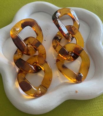 Boucles d’oreilles xxl chaîne imprimée léopard