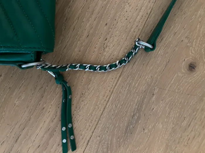 IKKS sac besace 1440 steward vert cuir neuf - photo numéro 10